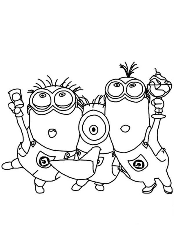 Minionki kolorowanki
